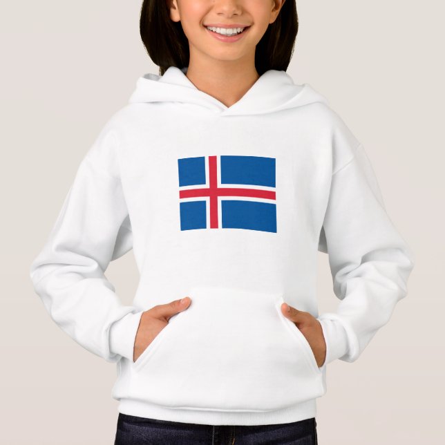 Island-Flagge Hoodie (Vorderseite)