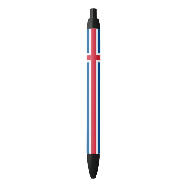 Island-Flagge Kugelschreiber (Vorderseite Vertikal)