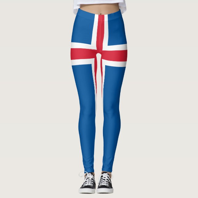 Island-Flagge Leggings (Vorderseite)