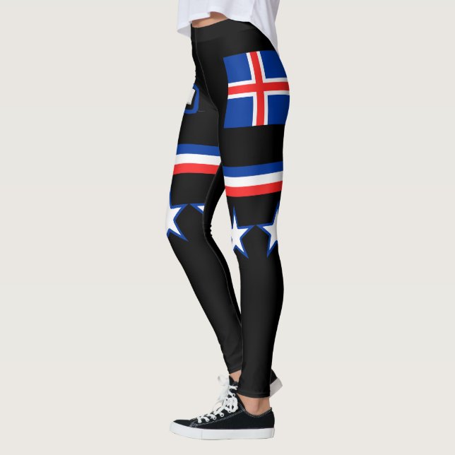 Island-Flagge Leggings (Links)