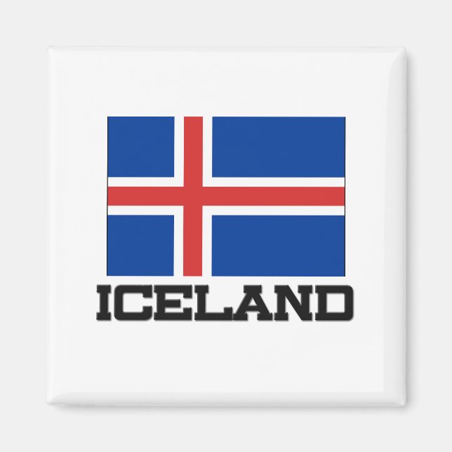 Island-Flagge Magnet (Vorne)