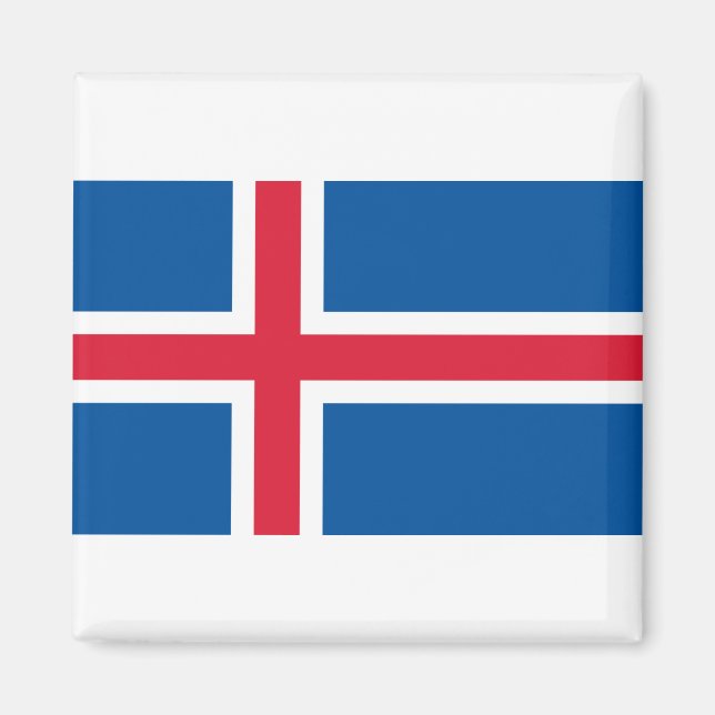 Island-Flagge Magnet (Vorne)