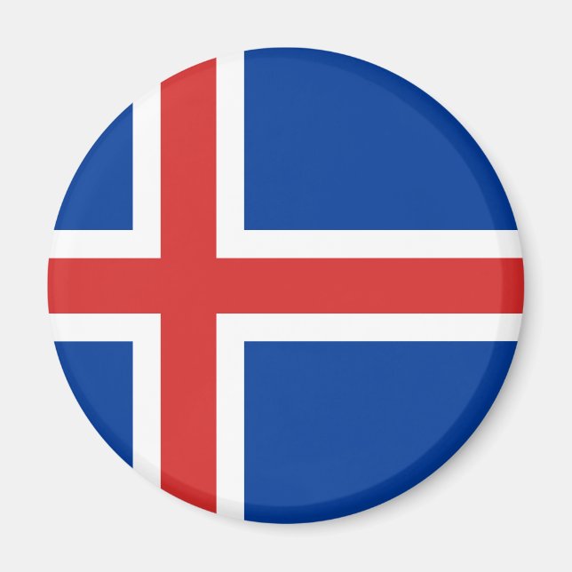 Island-Flagge Magnet (Vorne)