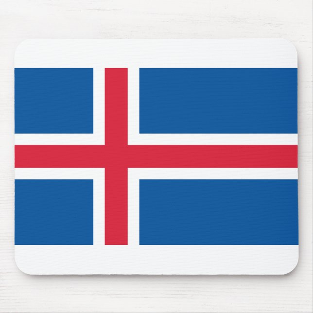 Island-Flagge Mousepad (Vorne)