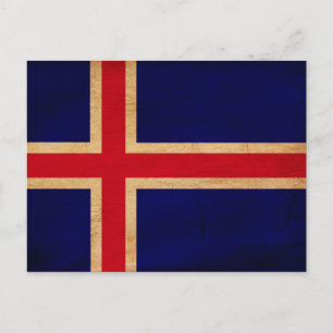 Island-Flagge Postkarte