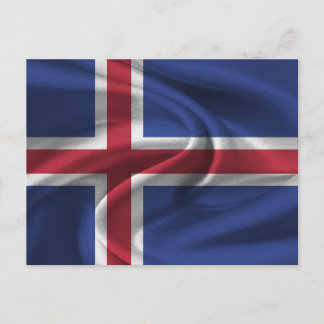 Island-Flagge Postkarte