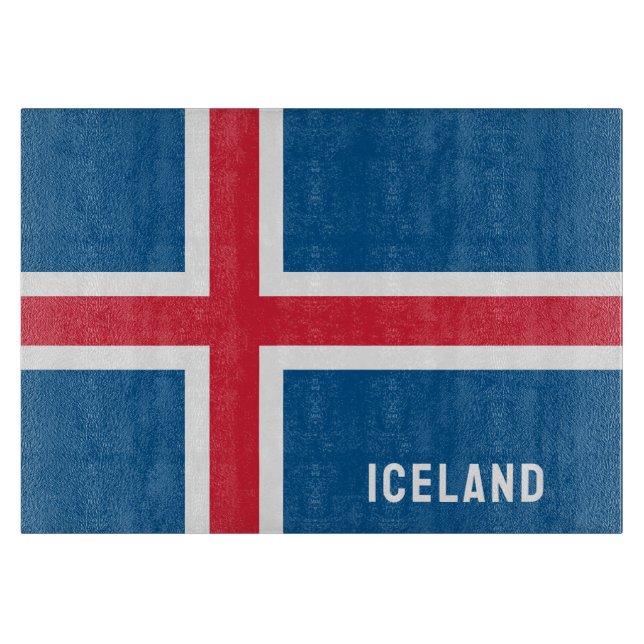 Island-Flagge Schneidebrett (Vorderseite)