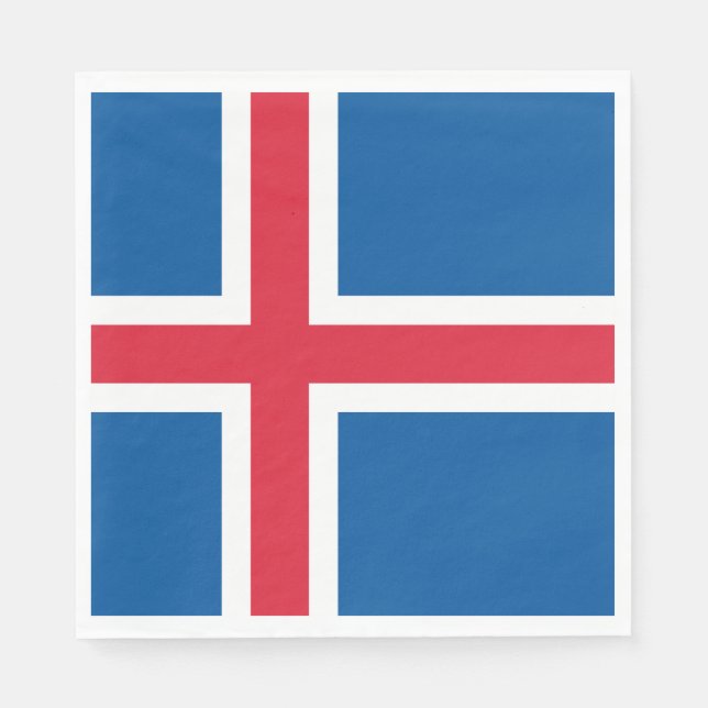 Island-Flagge Serviette (Vorderseite)