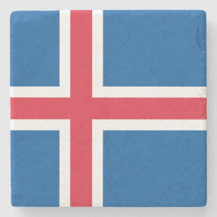 Island-Flagge Steinuntersetzer
