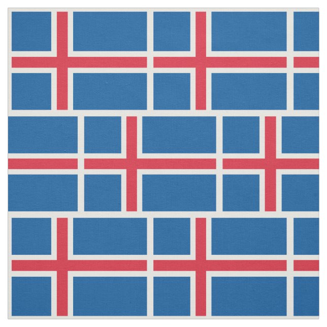 Island-Flagge Stoff (Muster)