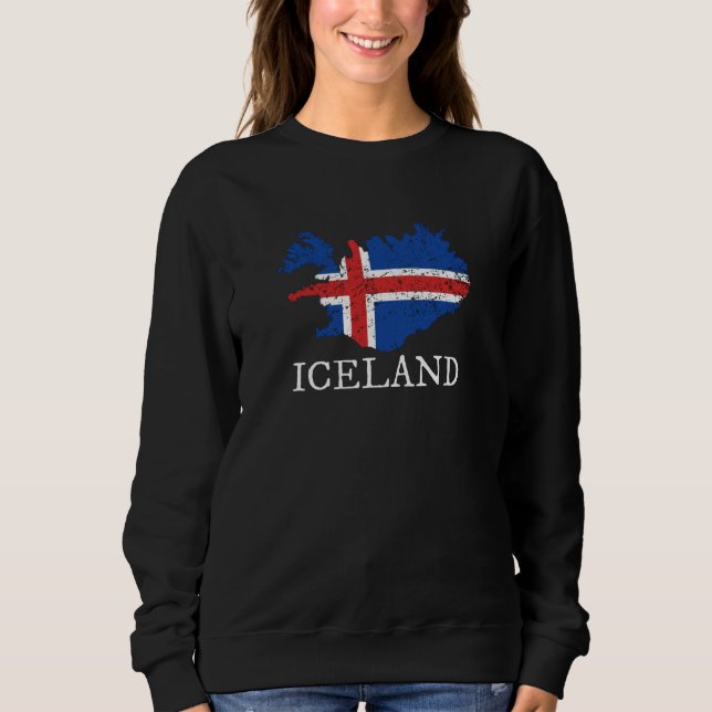 Island-Flagge Sweatshirt (Vorderseite)