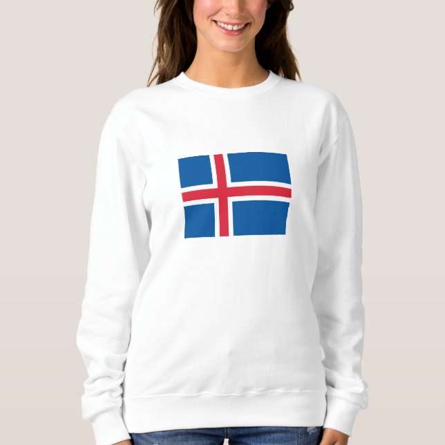Island-Flagge Sweatshirt (Vorderseite)