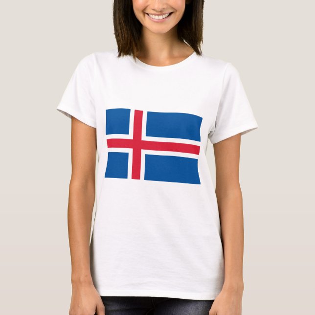 Island-Flagge T-Shirt (Vorderseite)