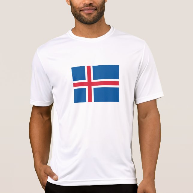 Island-Flagge T-Shirt (Vorderseite)