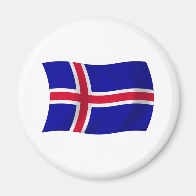 Island-Flaggenmagnet Magnet (Vorne)