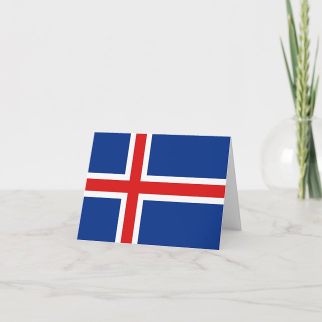 Island-Flaggennotecard Karte (Vorderseite)