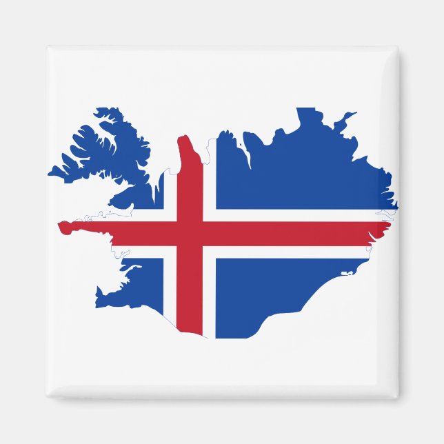 Island - Flaggenplan Ísland Magnet (Vorne)
