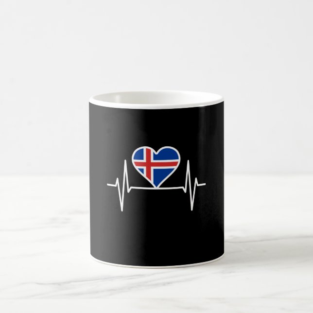 Island - Flaggenschlager Kaffeetasse (Mittel)