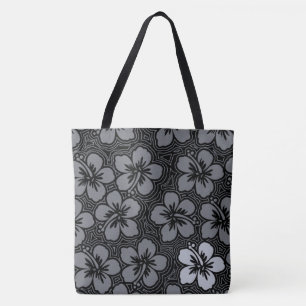 Island Floral Hawaiian Accent Hibiskus Beach Bag
