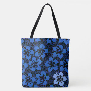 Island Floral Hawaiian Accent Hibiskus Beach Bag