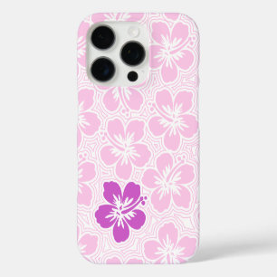 Island Floral Hawaiian-Hibiskus gestreift Pink iPhone 16 Pro Hülle