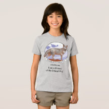 Island Fox Kinder T-Shirt Grau Logo