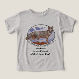 Island Fox Kleinkind T-Shirt Grau verblasstes Logo