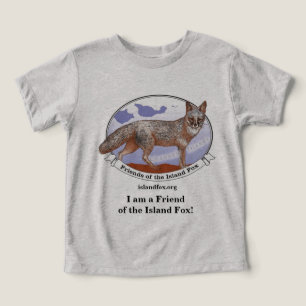 Island Fox Kleinkind T-Shirt Grau verblasstes Logo