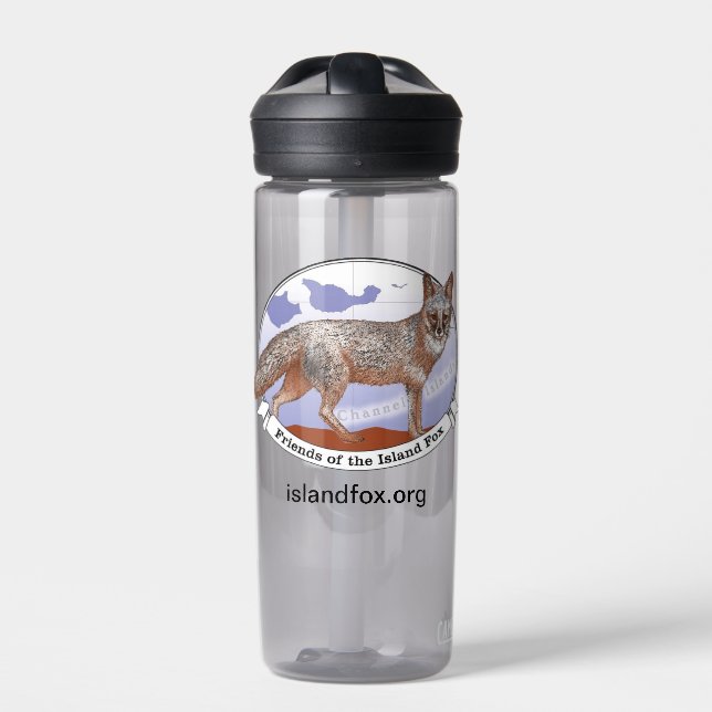 Island Fox Logo CamelBak® Wasserflasche 20 oz Trinkflasche (Vorderseite)