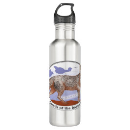 Island Fox Logo Steel Water Flasche 24 oz Edelstahlflasche