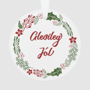 Island Frohe Weihnachtsfeier, Gleðileg jól Ornament