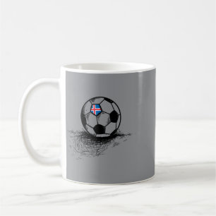 Island Fußballball Flagge - Isländischer Fußball Kaffeetasse