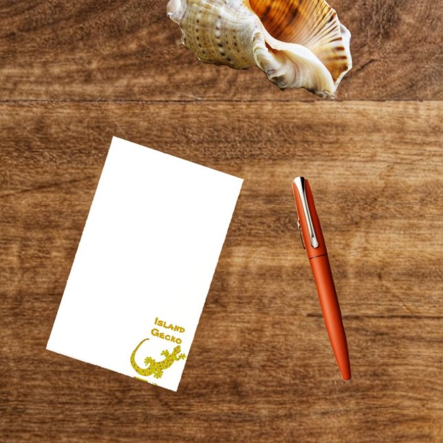 Island Gecko Post-It-Notes Post-it Klebezettel (Island Gecko design, comes in several other styles, of post-it-notes, for your choosing!)