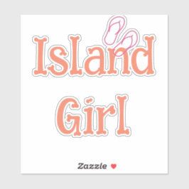 Island Girl Car Sticker