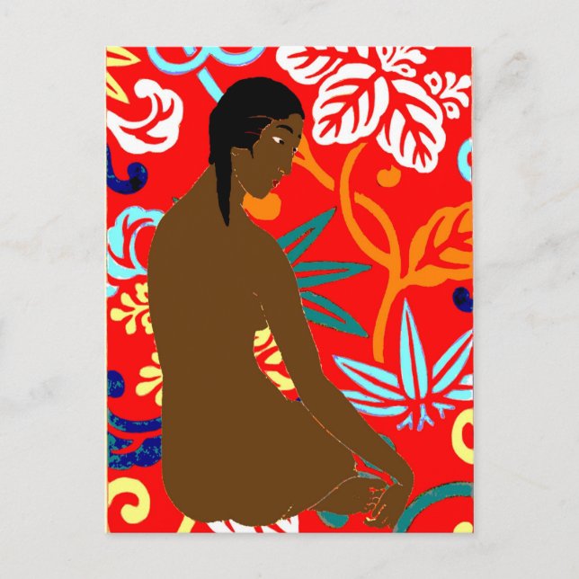 Island Girl, Gauguin Style, Postkarte (Vorderseite)