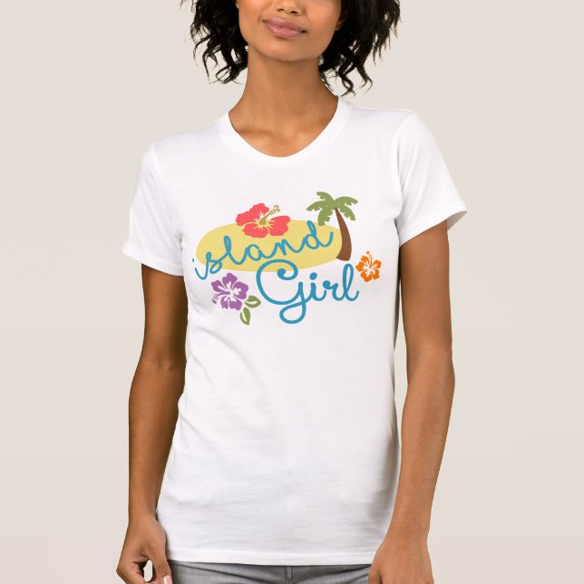 Island Girl - Women's Bella Leinwand Fine Jersey T-Shirt (Vorderseite)