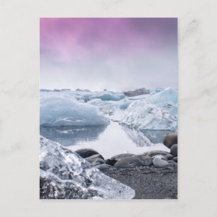 Island Glacier Lagoon Postkarte