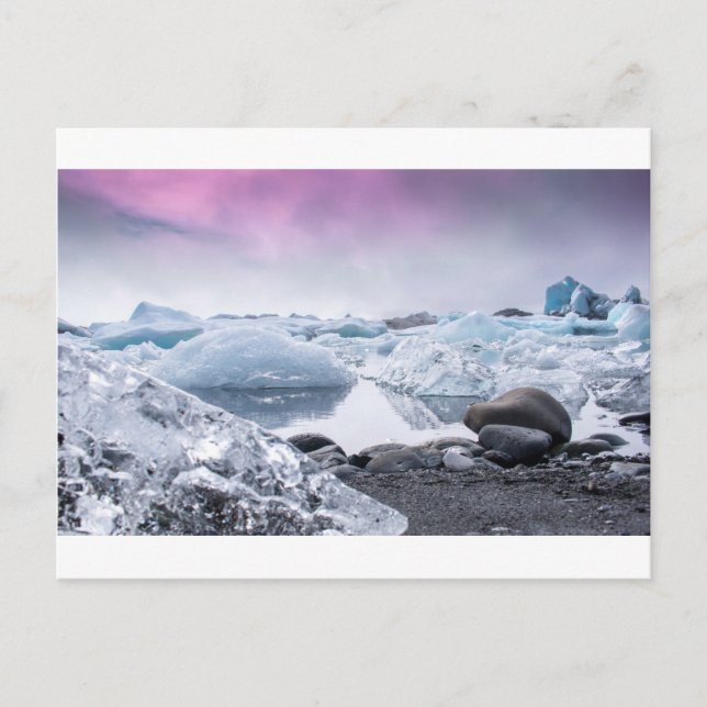 Island Glacier Lagoon Postkarte (Vorderseite)