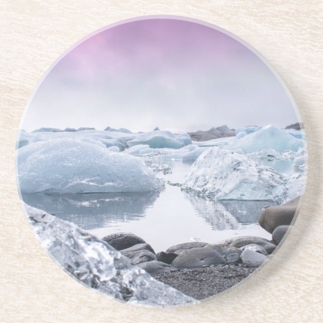 Island-Gletscher-Lagune Untersetzer (Vorne)