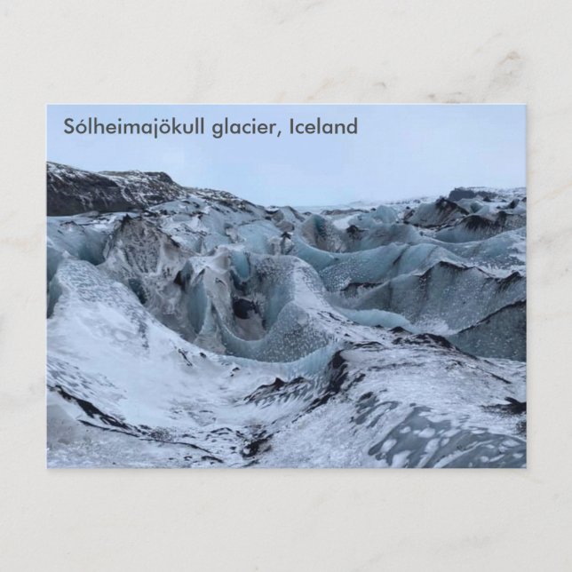 Island - Gletscher Sólheimajökull (A) Postkarte (Vorderseite)