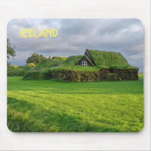 Island - Grünes Haus Mousepad