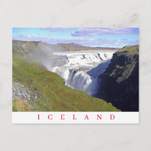 Island Gullfoss Wasserfall-Ansicht Postkarte