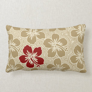 Island Hibisken Hawaiian Reversible Lumbar Pillow Lendenkissen