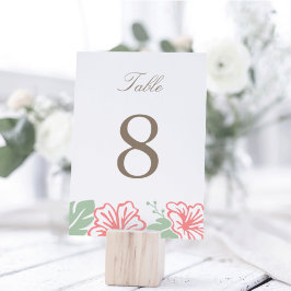 Island Hibisken Tischnummer Card
