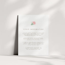 Island Hibiskus Hochzeiten Gästebuch Begleitkarte