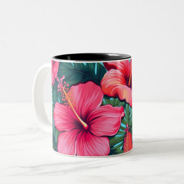 Island Hibiskus Kaffeezubereitung Tasse (Vorderseite Links)