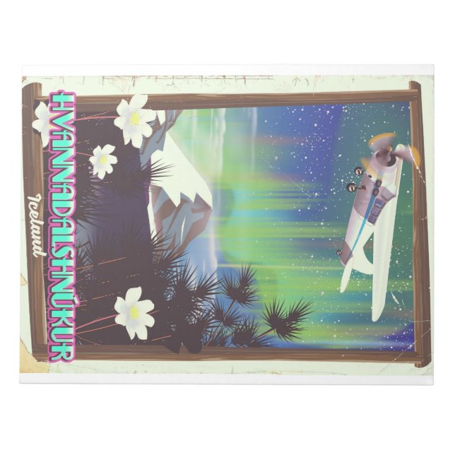 Island Hvannadalshnúkur Notizblock (Vorderseite)