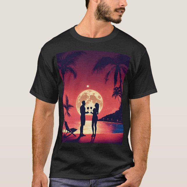 Island Ink: Sailor Jerry Beach Scene T-Shirt (Vorderseite)