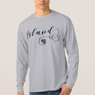 Ísland, Island Herz T - Shirt