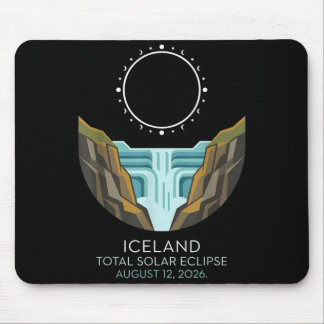 Island Island Total Sonnenfinsternis 2026 Himmelse Mousepad